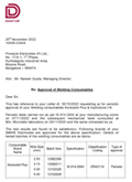 MN Dastur - Approval Certificates